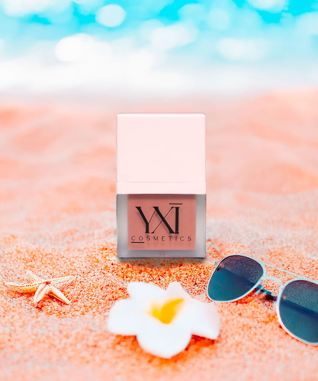 YXI Vegan Brown Shimmer Lip Gloss in tube